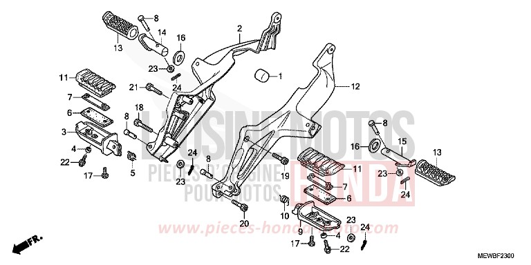 STEP for Deauville ABS SPANGLE SILVER METALLIC (NHA49) from 2011